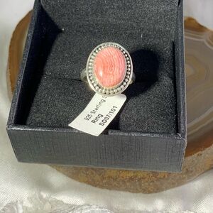 Sterling Silver Rhodochrosite Ring size 8 New